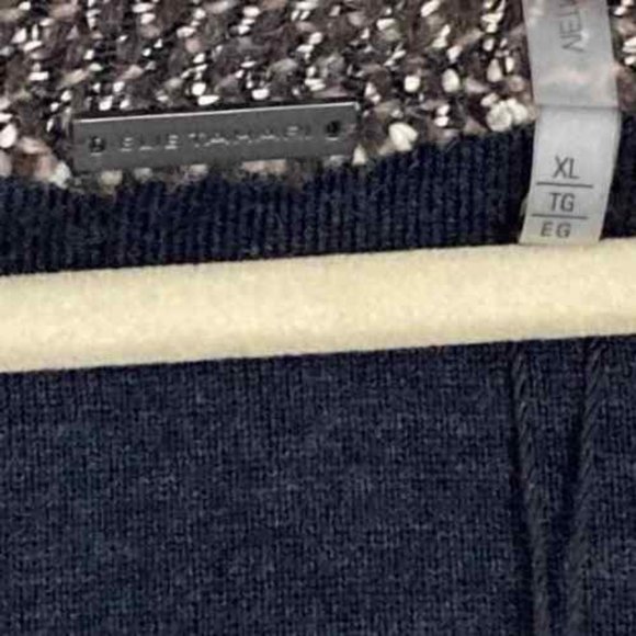 Elie Tahari Gabby Wool Blend Moto Jacket Blazer Asymmetrical Zip Tweed Raw Edge - Picture 6 of 10